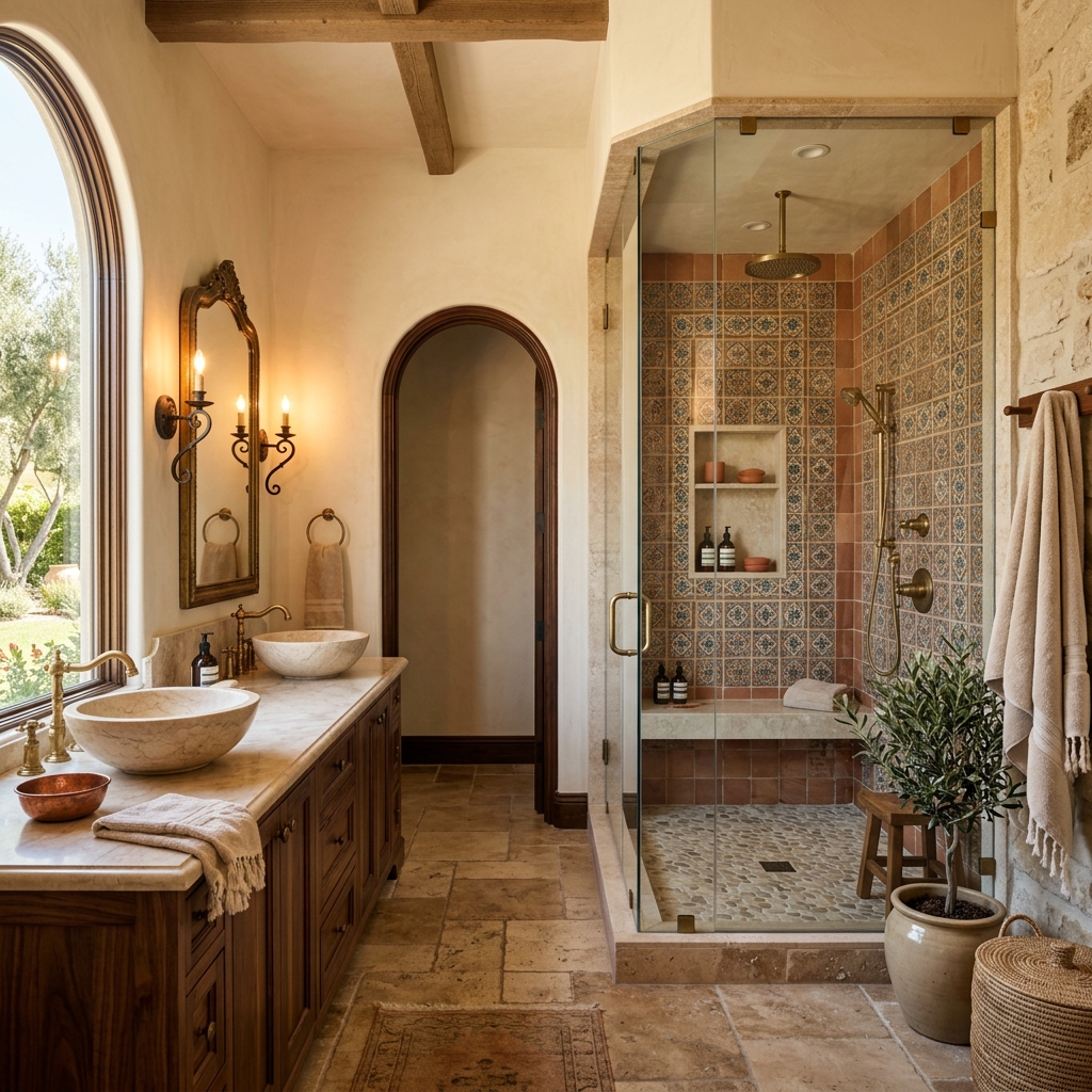 Baño reformado con acabados premium